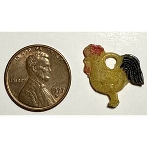 Vintage Rooster Cracker Jack Celluloid Charm 1A